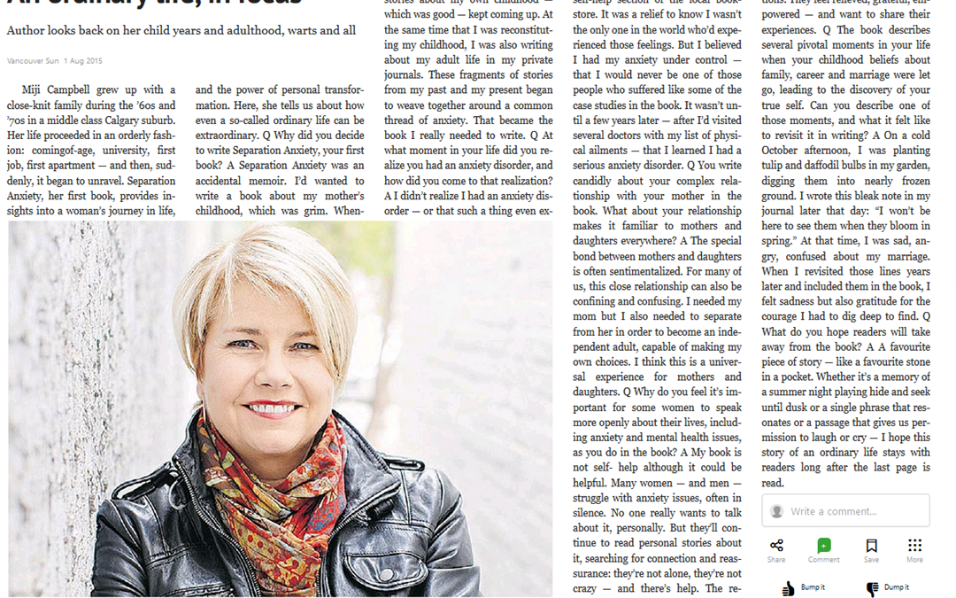 An Ordinary Life in Focus – Vancouver Sun